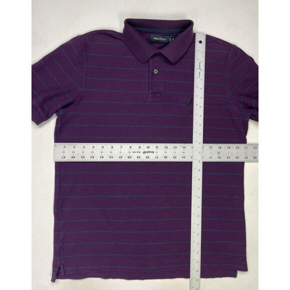 Nautica Polo Shirt Men Adult Medium Purple Colorblock Short Sleeve - Picture 7 of 7